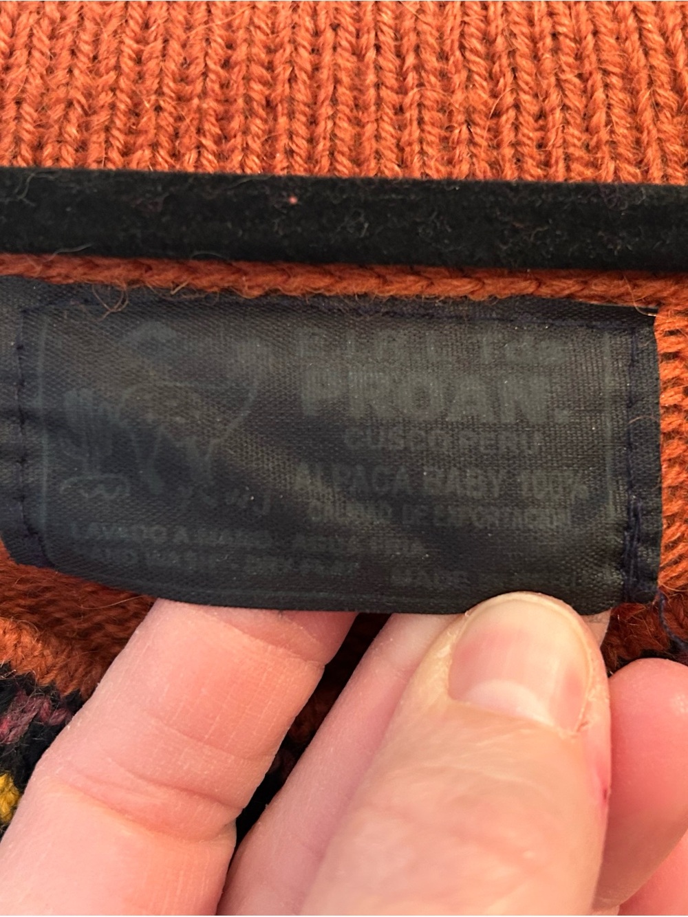 Women’s Baby Alpaca Orange Knit Sweater